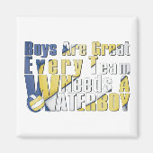 Waterboy Volleyball in Blue en Yellow Magneet (Voorkant)