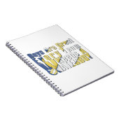 Waterboy Volleyball in Blue en Yellow Notitieboek (Rechterzijde)