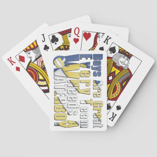 Waterboy Volleyball in Blue en Yellow Speelkaarten (Achterkant)