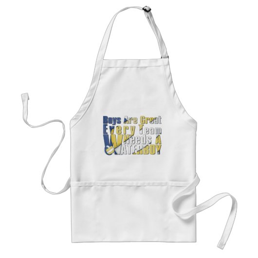 Waterboy Volleyball in Blue en Yellow Standaard Schort (Voorkant)