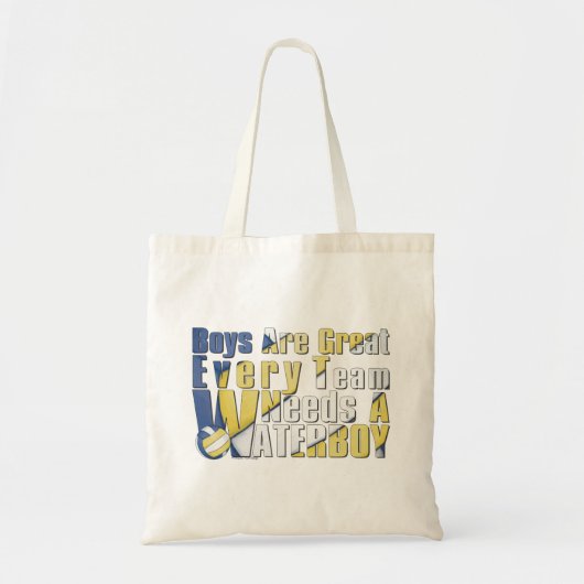Waterboy Volleyball in Blue en Yellow Tote Bag (Voorkant)
