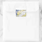 Waterboy Volleyball in Blue en Yellow Vierkante Sticker (Tas)