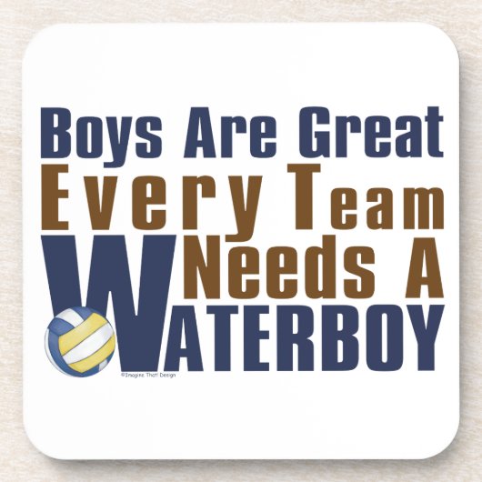 Waterboy Vollyball in Blue Bier Onderzetter (Voorkant)