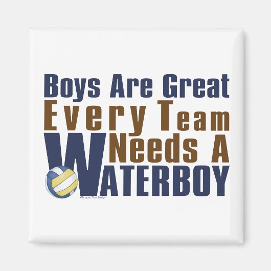 Waterboy Vollyball in Blue Magneet (Voorkant)