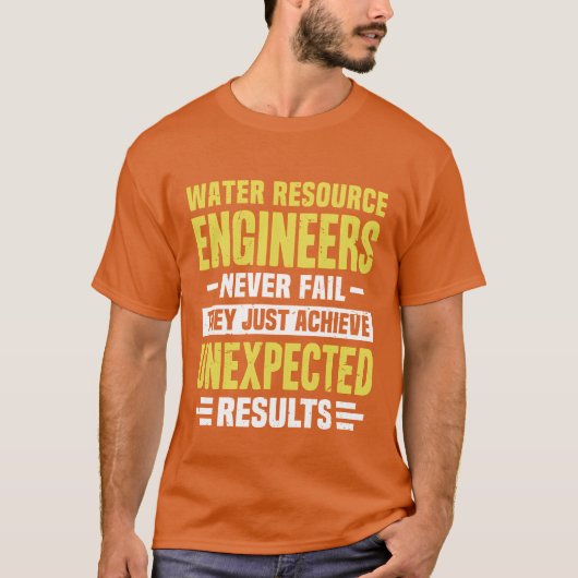 Waterbron-ingenieur Engineering Grappig ontwerp N T-shirt (Voorkant)