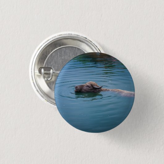 Waterbuffel Ronde Button 3,2 Cm (Voorkant /achterkant)
