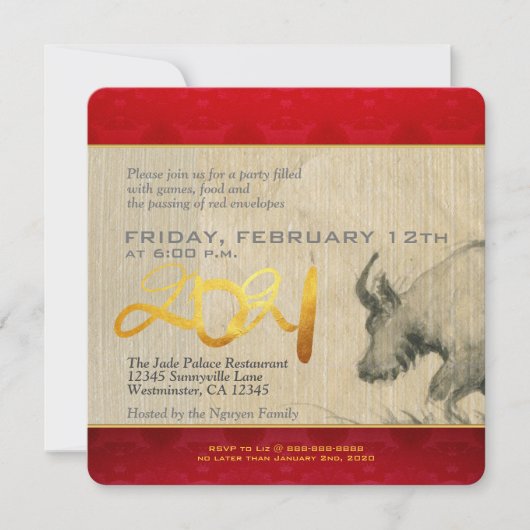 Waterbuffelkinderen Chinees Ox jaar 2021 PSqInv (Voorkant)