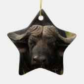 Waterbuffelversiering grazen keramisch ornament (Voorkant)