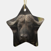 Waterbuffelversiering grazen keramisch ornament (Links)