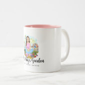 Waterbug's Garden Mok-Write, Dream, geloof Tweekleurige Koffiemok (Voorkant rechts)