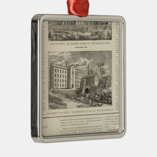 Waterbury Clock Company Metalen Ornament (Rechts)