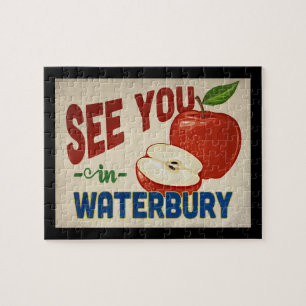 Waterbury Connecticut Apple - Vintage Travel Legpuzzel