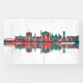 Waterbury Connecticut Skyline Spandoek (Horizontaal)