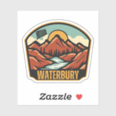 Waterbury, Connecticut Sticker (Vel)