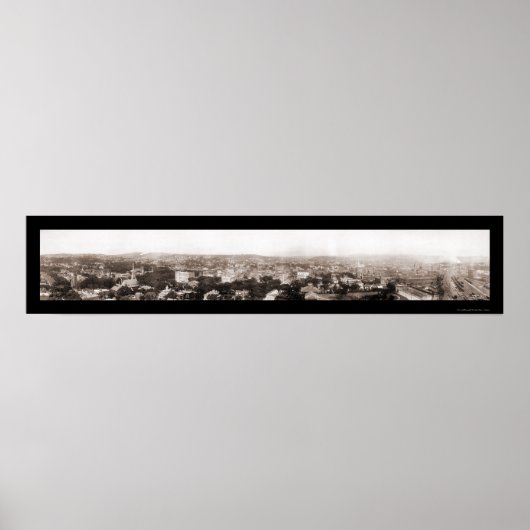 Waterbury CT Birdseye Foto 1913 Poster (Voorkant)