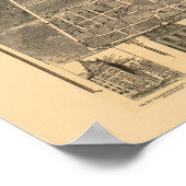 Waterbury, CT Panoramic Map - 1899 Poster (Hoek)