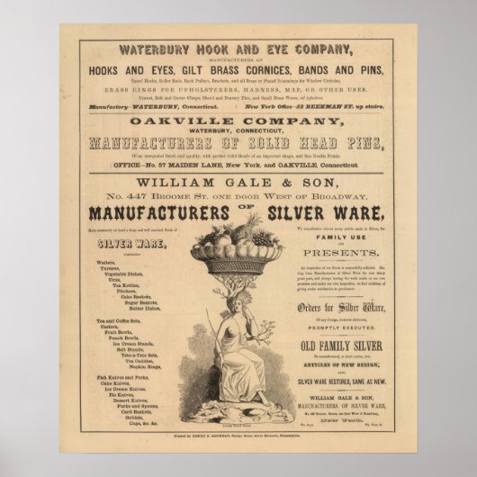 Waterbury Hook en Eye Company Poster (Voorkant)