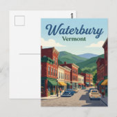 Waterbury Vermont Briefkaart (Voorkant / Achterkant)