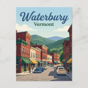 Waterbury Vermont Briefkaart