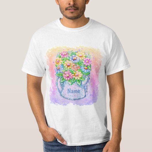 Watercan Flowers T-shirt (Voorkant)