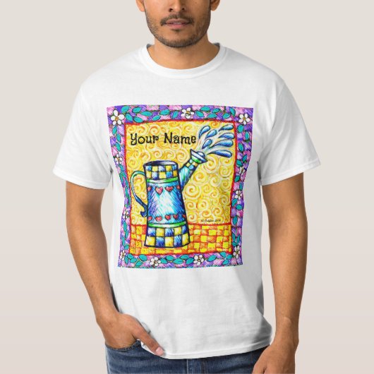 Watercan Hearts bloem T-shirt (Voorkant)