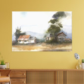 Waterccolor Landschap 1 Canvas Afdruk (Insitu (Woonkamer))