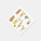 Watercocktail Pretty feest Viering wit Servet (Hoek)