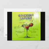 Watercocktail Recept Briefkaart (Voorkant / Achterkant)