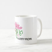 Watercocontpainting rose for MOM Koffiemok (Voorkant rechts)