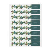 Watercolo Evergreen Leaves en Holly Feestdagen (Vel)