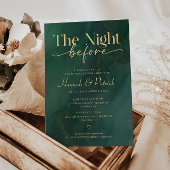 Watercolo Groen Bruiloft repetitie diner Kaart