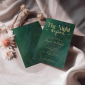 Watercolo Groen Bruiloft repetitie diner Kaart