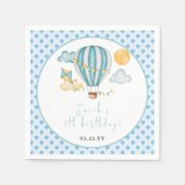 Watercolo Hot Air Balloon Kind 5e verjaardag Servet (Voorkant)