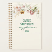 Watercolor 1600s Art Floral Spiral Planner (Voorkant)