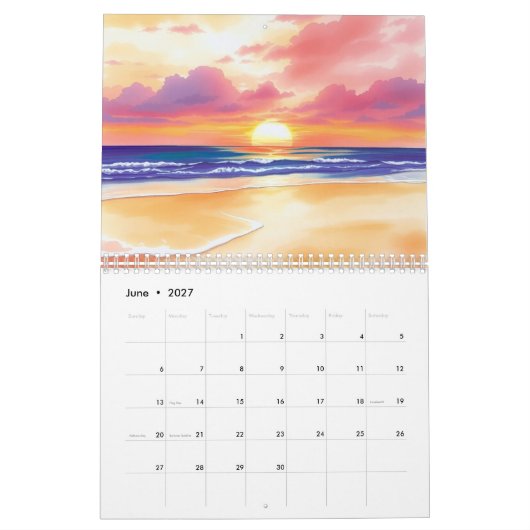 Watercolor 2025 Wall Calendar Kalender (Jun 2027)