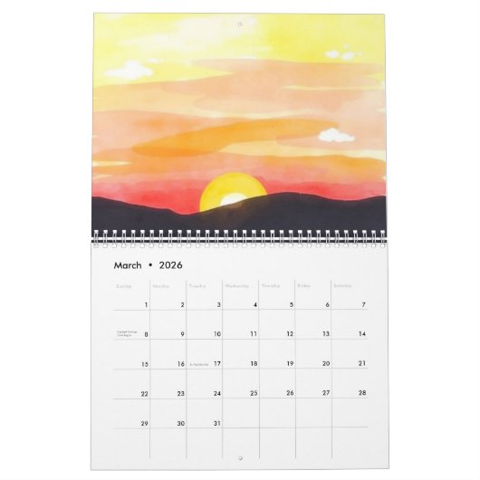 Watercolor 2025 Wall Calendar  Kalender (Mar 2026)