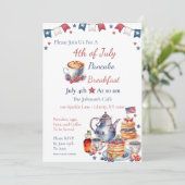 Watercolor 4 juli Brunch Kaart (Staand voorkant)