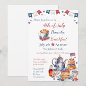 Watercolor 4 juli Brunch Kaart (Voorkant / Achterkant)