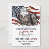Watercolor 4 juli Feest  Kaart (Voorkant)