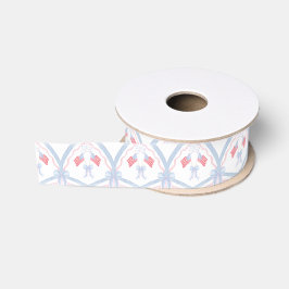 Watercolor 4 juli vuurwerk grosgrain lint