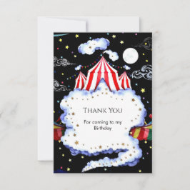 Watercolor Aangepaste Circus Verjaardag Bedankkaart