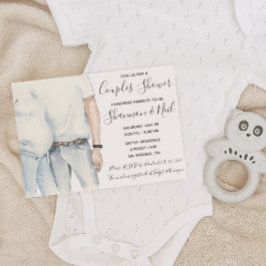 Watercolor Aankomende Ouders Baby Shower Kaart