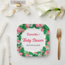 Watercolor Aardbei Baby Shower Zoete Baby