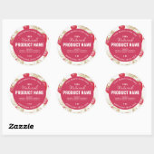 Watercolor Aardbei Product Ronde Label (Vel)