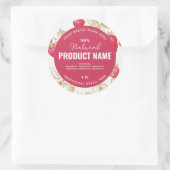 Watercolor Aardbei Product Ronde Label (Tas)