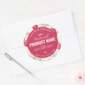 Watercolor Aardbei Product Ronde Label (Envelop)