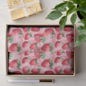 Watercolor Aardbei Roze Patroon Decoupage Tissuepapier (Geschenk)