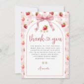 Watercolor Aardbei Verjaardag Bedankt  (Voorkant)