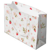 Watercolor Aardbeien Cadeautas (Achterkant Gekanteld)