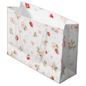 Watercolor Aardbeien Cadeautas (Voorkant Gekanteld)